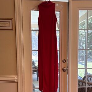 Carabella vintage Elegant Red Sleeveless Pull over Peep Studio Dress